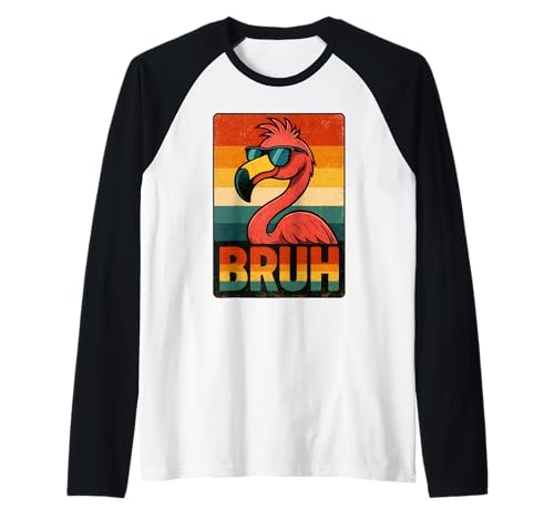 Cooles Flamingo Bruh Shirt für Herren Damen Vintage Flamingo Bruh Raglan Cooles Flamingo Bruh Shirt für Herren Damen Vintage Flamingo Bruh Raglan von Retro Flamingo Bruh in Sunglasses Flamingo Lovers