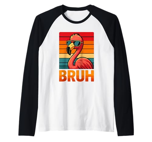 Lustiges Flamingo Bruh Shirt Retro Flamingo Grafik Herren Damen Raglan Lustiges Flamingo Bruh Shirt Retro Flamingo Grafik Herren Damen Raglan von Retro Flamingo Bruh in Sunglasses Flamingo Lovers
