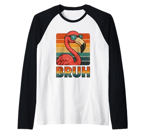 Lustiges Flamingo Bruh Shirt Retro Flamingo Grafik Herren Damen Raglan Lustiges Flamingo Bruh Shirt Retro Flamingo Grafik Herren Damen Raglan von Retro Flamingo Bruh in Sunglasses Flamingo Lovers