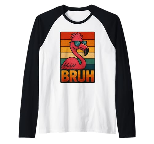 Lustiges Flamingo Bruh Shirt Retro Flamingo Grafik Herren Damen Raglan Lustiges Flamingo Bruh Shirt Retro Flamingo Grafik Herren Damen Raglan von Retro Flamingo Bruh in Sunglasses Flamingo Lovers