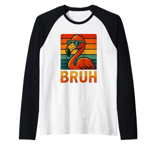 Lustiges Flamingo Bruh Shirt Retro Flamingo Grafik Herren Damen Raglan Lustiges Flamingo Bruh Shirt Retro Flamingo Grafik Herren Damen Raglan von Retro Flamingo Bruh in Sunglasses Flamingo Lovers