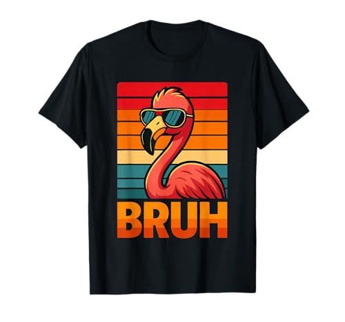 Lustiges Flamingo Bruh Shirt Retro Flamingo Grafik Herren Damen T-Shirt Lustiges Flamingo Bruh Shirt Retro Flamingo Grafik Herren Damen T-Shirt von Retro Flamingo Bruh in Sunglasses Flamingo Lovers