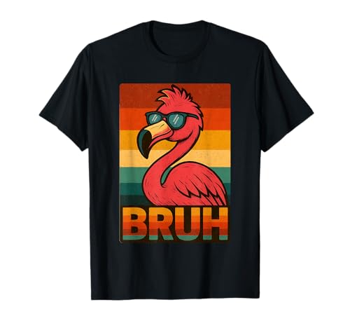 Lustiges Flamingo Bruh Shirt Retro Flamingo Grafik Herren Damen T-Shirt Lustiges Flamingo Bruh Shirt Retro Flamingo Grafik Herren Damen T-Shirt von Retro Flamingo Bruh in Sunglasses Flamingo Lovers