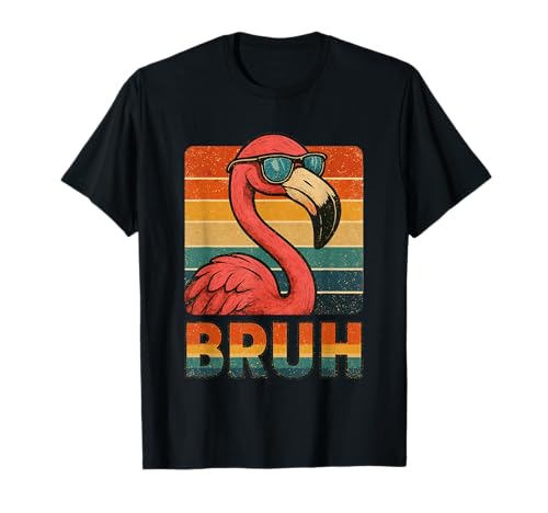 Lustiges Flamingo Bruh Shirt Retro Flamingo Grafik Herren Damen T-Shirt Lustiges Flamingo Bruh Shirt Retro Flamingo Grafik Herren Damen T-Shirt von Retro Flamingo Bruh in Sunglasses Flamingo Lovers