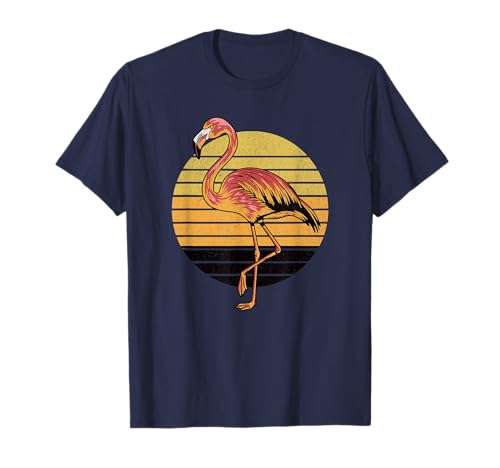 Retro Flamingo mit Sonnenuntergang 70s 80er 90er Männer T-Shirt Retro Flamingo mit Sonnenuntergang 70s 80er 90er Männer T-Shirt von Retro Flamingo Studio Vintage Beach Atmosphäre