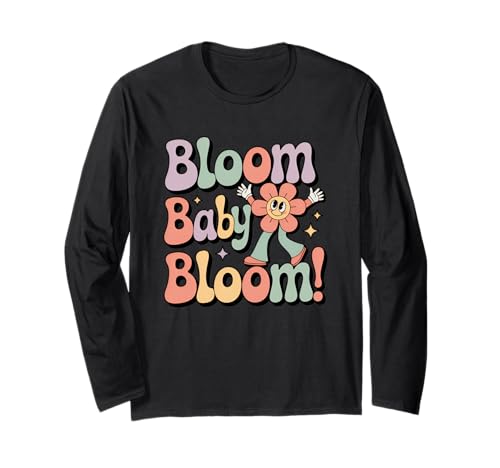 Bloom Baby Bloom Flower Power Vibes im Retro-Look Langarmshirt Bloom Baby Bloom Flower Power Vibes im Retro-Look Langarmshirt von Retro Flower Power Positive Vibes