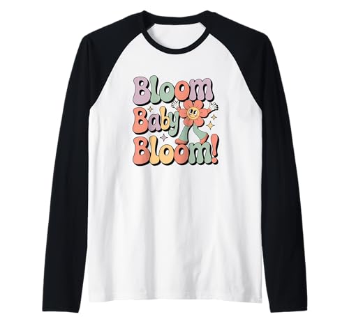 Bloom Baby Bloom Flower Power Vibes im Retro-Look Raglan Bloom Baby Bloom Flower Power Vibes im Retro-Look Raglan von Retro Flower Power Positive Vibes