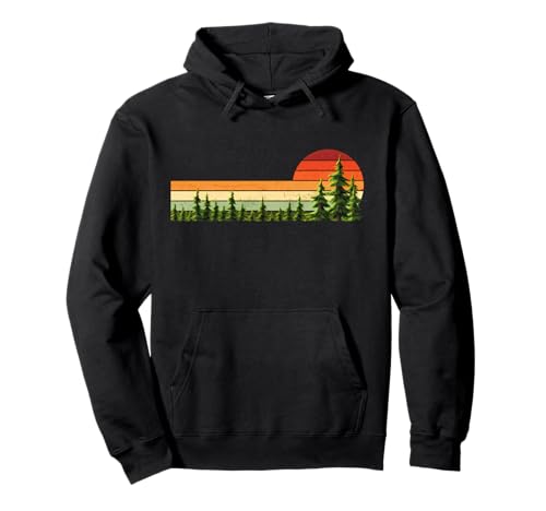 Vintage Grafik Wald Bäume Frauen Männer Natur Outdoor Pullover Hoodie Vintage Grafik Wald Bäume Frauen Männer Natur Outdoor Pullover Hoodie von Retro Forest Lovers Hiking Adventure