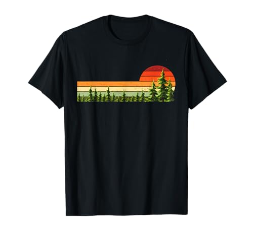 Vintage Grafik Wald Bäume Frauen Männer Natur Outdoor T-Shirt Vintage Grafik Wald Bäume Frauen Männer Natur Outdoor T-Shirt von Retro Forest Lovers Hiking Adventure