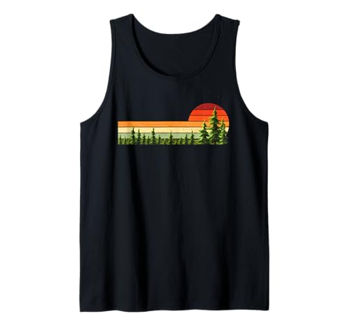 Vintage Grafik Wald Bäume Frauen Männer Natur Outdoor Tank Top Vintage Grafik Wald Bäume Frauen Männer Natur Outdoor Tank Top von Retro Forest Lovers Hiking Adventure