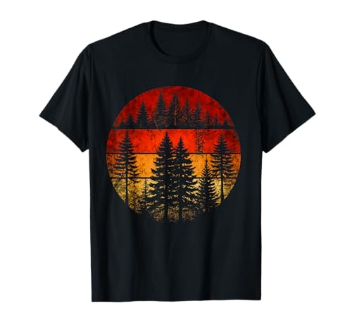 Vintage Grafik Wald Bäume Frauen Männer Natur Outdoor T-Shirt Vintage Grafik Wald Bäume Frauen Männer Natur Outdoor T-Shirt von Retro Forest Lovers