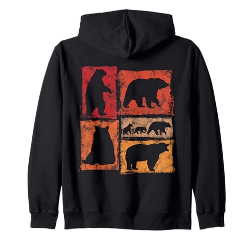 Vintage Bär Grafik Typische Bewegungen für Männer Frauen Kinder Retro Kapuzenjacke Vintage Bär Grafik Typische Bewegungen für Männer Frauen Kinder Retro Kapuzenjacke von Retro Funny Bear Designs for Men Women Kids