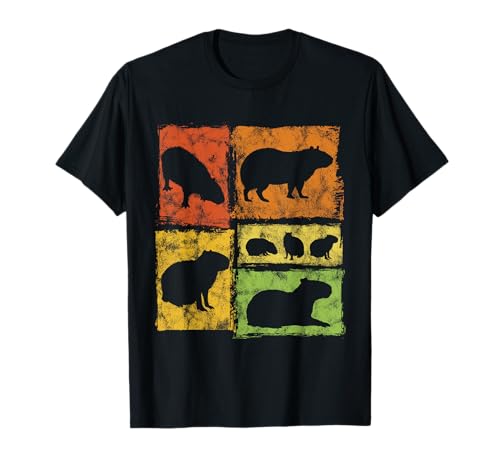 Vintage Capybara Grafik im Retro-Stil für Männer Frauen Kinder T-Shirt Vintage Capybara Grafik im Retro-Stil für Männer Frauen Kinder T-Shirt von Retro Funny Capybara Designs For Men Women Kids
