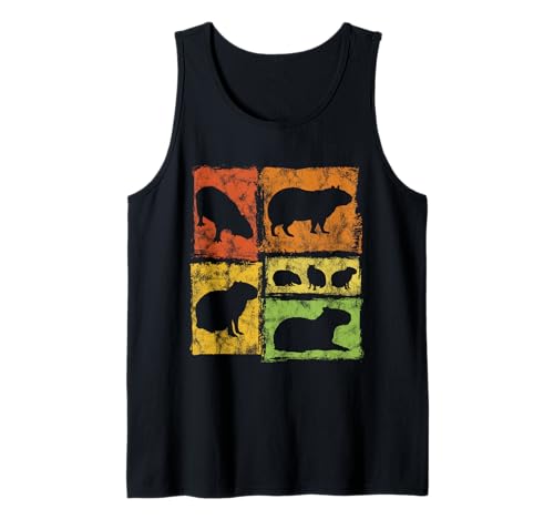 Vintage Capybara Grafik im Retro-Stil für Männer Frauen Kinder Tank Top Vintage Capybara Grafik im Retro-Stil für Männer Frauen Kinder Tank Top von Retro Funny Capybara Designs For Men Women Kids