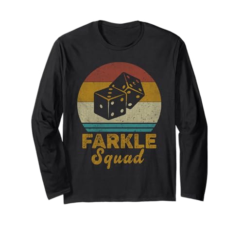 Farkle Squad Vintage Farkle Würfelspiel Herren Damen Langarmshirt Farkle Squad Vintage Farkle Würfelspiel Herren Damen Langarmshirt von Retro Funny Farkle Dice Game Costumes