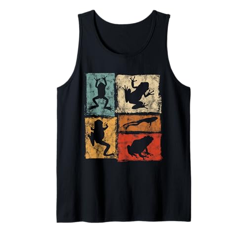 Vintage Frosch Grafik Kröte bewegt Sich für Männer Frauen Kinder Retro Tank Top von Retro Funny Frog Designs for Men Women Kids