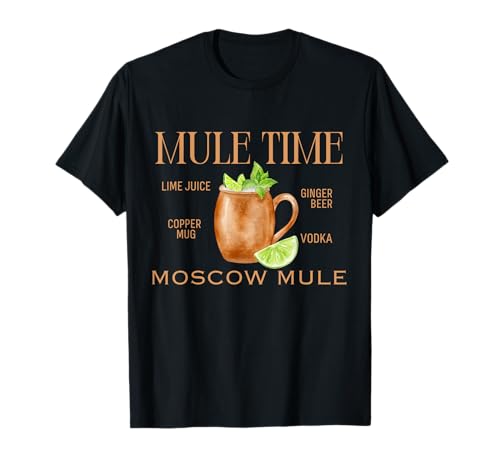 Mädchen Retro Cocktail Vintage Moscow Mule Lustige Frauen Geschenke T-Shirt Mädchen Retro Cocktail Vintage Moscow Mule Lustige Frauen Geschenke T-Shirt von Retro Funny Groovy Sarcastic Vintage Tees Gifts