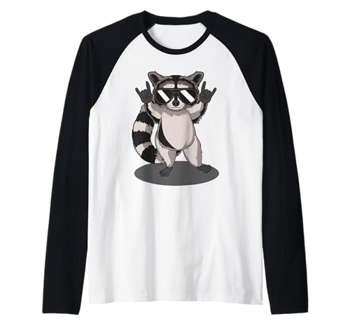 Retro Raccoon Music Gift Man Kids Women Funny Raccoon Raglan Retro Raccoon Music Gift Man Kids Women Funny Raccoon Raglan von Retro Funny Raccoon T-Shirt