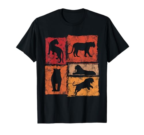 Retro Tigers Grafik 70er 80er Jahre Stil Männer Frauen Kinder Vintage T-Shirt von Retro Funny Tiger Designs For Men Women Kids