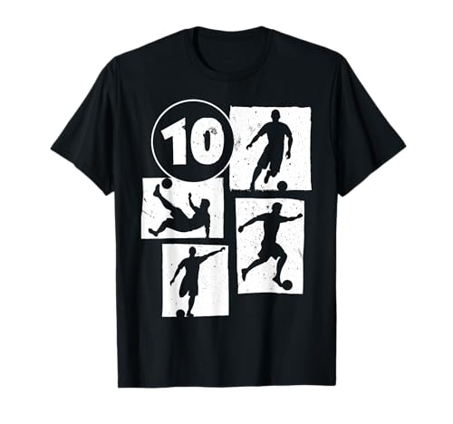 10. Geburtstag Fußball Spieler 10 Jahre alt Jungs Retro T-Shirt 10. Geburtstag Fußball Spieler 10 Jahre alt Jungs Retro T-Shirt von Retro Fußball Geburtstag Jungs Männer Geschenk