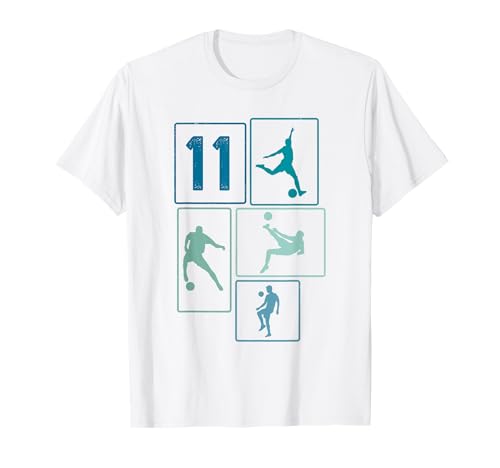 11. Geburtstag Fußball Spieler 11 Jahre Jungs Fussballer T-Shirt 11. Geburtstag Fußball Spieler 11 Jahre Jungs Fussballer T-Shirt von Retro Fußball Geburtstag Jungs Männer Geschenk