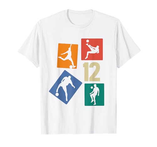 12. Geburtstag Fußball Spieler 12 Jahre Jungs Fussballer T-Shirt 12. Geburtstag Fußball Spieler 12 Jahre Jungs Fussballer T-Shirt von Retro Fußball Geburtstag Jungs Männer Geschenk