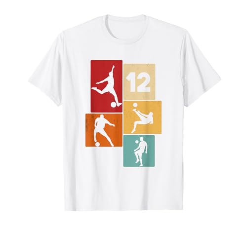 12. Geburtstag Fußball Spieler 12 Jahre Jungs Fussballer T-Shirt 12. Geburtstag Fußball Spieler 12 Jahre Jungs Fussballer T-Shirt von Retro Fußball Geburtstag Jungs Männer Geschenk