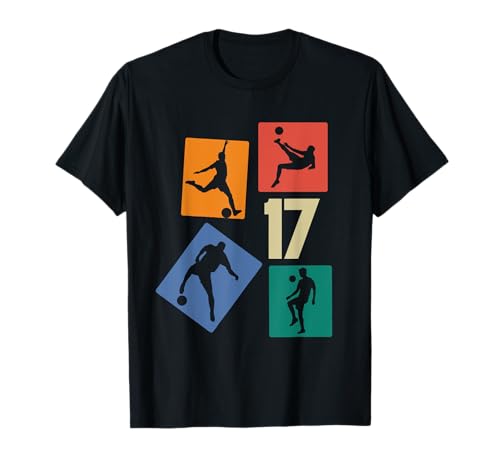 17. Geburtstag Fußball Spieler 17 Jahre Jungs Fussballer T-Shirt 17. Geburtstag Fußball Spieler 17 Jahre Jungs Fussballer T-Shirt von Retro Fußball Geburtstag Jungs Männer Geschenk