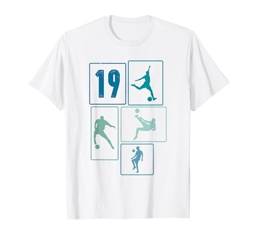 19. Geburtstag Fußball Spieler 19 Jahre Männer Fussballer T-Shirt 19. Geburtstag Fußball Spieler 19 Jahre Männer Fussballer T-Shirt von Retro Fußball Geburtstag Jungs Männer Geschenk