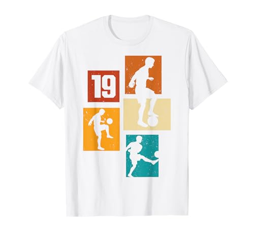 19. Geburtstag Fußball Spieler 19 Jahre alt Männer Retro T-Shirt 19. Geburtstag Fußball Spieler 19 Jahre alt Männer Retro T-Shirt von Retro Fußball Geburtstag Jungs Männer Geschenk