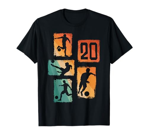 20. Geburtstag Fußball Spieler 20 Jahre alt Männer Retro T-Shirt 20. Geburtstag Fußball Spieler 20 Jahre alt Männer Retro T-Shirt von Retro Fußball Geburtstag Jungs Männer Geschenk