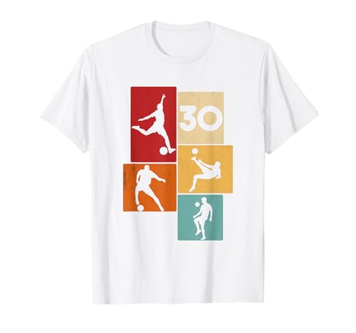 30. Geburtstag Fußball Spieler 30 Jahre Männer Fussballer T-Shirt 30. Geburtstag Fußball Spieler 30 Jahre Männer Fussballer T-Shirt von Retro Fußball Geburtstag Jungs Männer Geschenk
