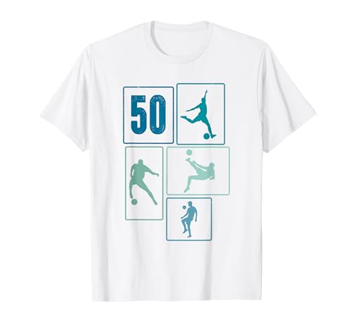 50. Geburtstag Fußball Spieler 50 Jahre Männer Fussballer T-Shirt 50. Geburtstag Fußball Spieler 50 Jahre Männer Fussballer T-Shirt von Retro Fußball Geburtstag Jungs Männer Geschenk