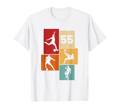 55. Geburtstag Fußball Spieler 55 Jahre Männer Fussballer T-Shirt 55. Geburtstag Fußball Spieler 55 Jahre Männer Fussballer T-Shirt von Retro Fußball Geburtstag Jungs Männer Geschenk
