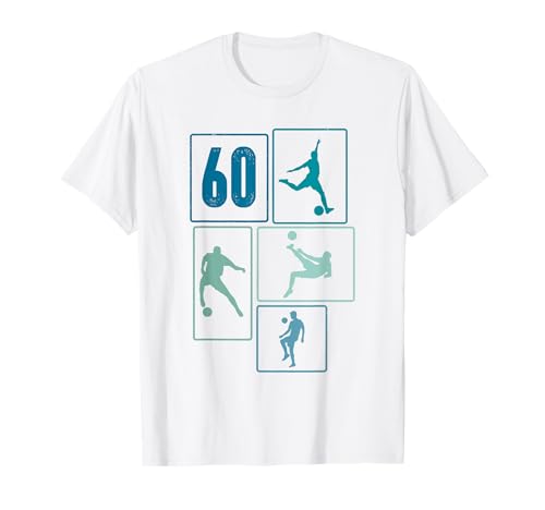 60. Geburtstag Fußball Spieler 60 Jahre Männer Fussballer T-Shirt 60. Geburtstag Fußball Spieler 60 Jahre Männer Fussballer T-Shirt von Retro Fußball Geburtstag Jungs Männer Geschenk