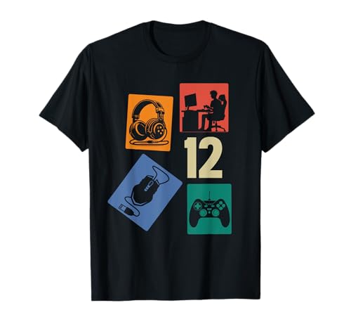 12. Geburtstag Jungs Cooles Video Gamer Zocker 12 Jahre alt T-Shirt 12. Geburtstag Jungs Cooles Video Gamer Zocker 12 Jahre alt T-Shirt von Retro Gamer Geburtstag Jungs Männer Geschenk