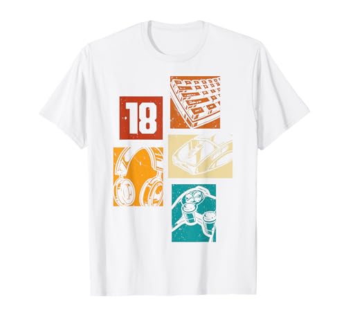 18. Geburtstag Männer Gamer Zocker 18 Jahre Video Spieler T-Shirt 18. Geburtstag Männer Gamer Zocker 18 Jahre Video Spieler T-Shirt von Retro Gamer Geburtstag Jungs Männer Geschenk