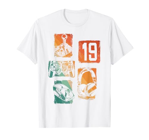 19. Geburtstag Männer Gamer Zocker 19 Jahre Video Spieler T-Shirt 19. Geburtstag Männer Gamer Zocker 19 Jahre Video Spieler T-Shirt von Retro Gamer Geburtstag Jungs Männer Geschenk