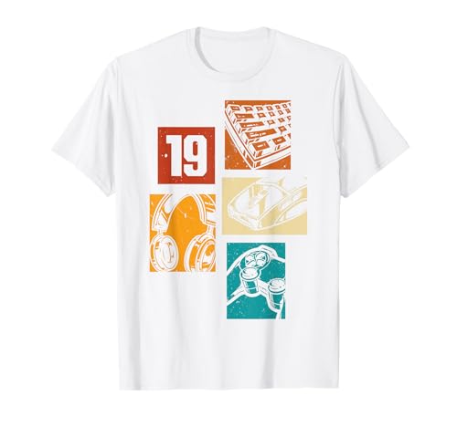 19. Geburtstag Männer Gamer Zocker 19 Jahre Video Spieler T-Shirt 19. Geburtstag Männer Gamer Zocker 19 Jahre Video Spieler T-Shirt von Retro Gamer Geburtstag Jungs Männer Geschenk