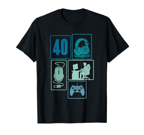 40. Geburtstag Männer Cooles Video Gamer Zocker 40 Jahre alt T-Shirt von Retro Gamer Geburtstag Jungs Männer Geschenk
