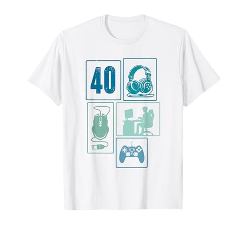 40. Geburtstag Männer Cooles Video Gamer Zocker 40 Jahre alt T-Shirt von Retro Gamer Geburtstag Jungs Männer Geschenk