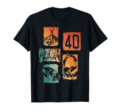 40. Geburtstag Männer Gamer Zocker 40 Jahre Video Spieler T-Shirt 40. Geburtstag Männer Gamer Zocker 40 Jahre Video Spieler T-Shirt von Retro Gamer Geburtstag Jungs Männer Geschenk