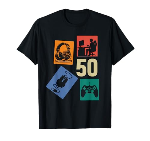 50. Geburtstag Männer Cooles Video Gamer Zocker 50 Jahre alt T-Shirt von Retro Gamer Geburtstag Jungs Männer Geschenk