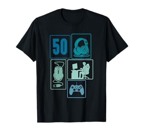 50. Geburtstag Männer Cooles Video Gamer Zocker 50 Jahre alt T-Shirt von Retro Gamer Geburtstag Jungs Männer Geschenk