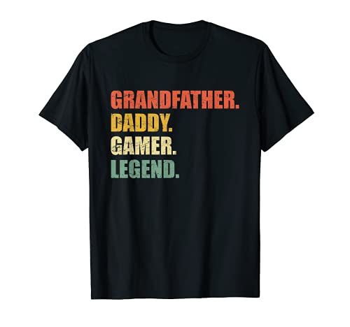 Herren Cooles Gamer Opa Zocker Videospiel Geschenk für Opas T-Shirt von Retro Gamer