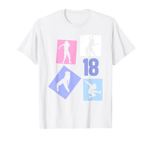 18. Geburtstag Hip Hop 18 Jahre Frauen Tänzerin Retro T-Shirt von Retro Geburstag Hip Hop Geschenk Mädchen Frauen