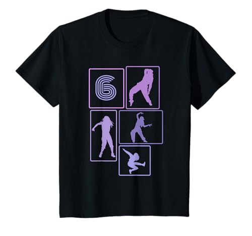 6. Geburtstag Hip Hop 6 Jahre Mädchen Tänzerin Retro T-Shirt 6. Geburtstag Hip Hop 6 Jahre Mädchen Tänzerin Retro T-Shirt von Retro Geburstag Hip Hop Geschenk Mädchen Frauen