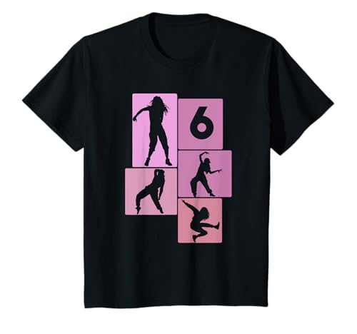6. Geburtstag Hip Hop 6 Jahre Mädchen Tänzerin Retro T-Shirt von Retro Geburstag Hip Hop Geschenk Mädchen Frauen