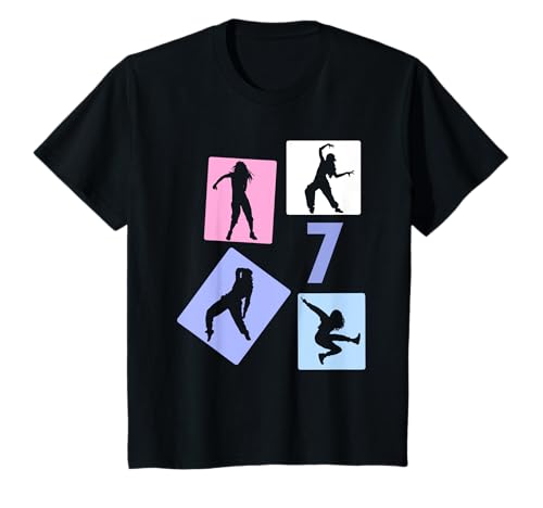 7. Geburtstag Hip Hop 7 Jahre Mädchen Tänzerin Retro T-Shirt 7. Geburtstag Hip Hop 7 Jahre Mädchen Tänzerin Retro T-Shirt von Retro Geburstag Hip Hop Geschenk Mädchen Frauen