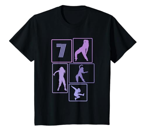 7. Geburtstag Hip Hop 7 Jahre Mädchen Tänzerin Retro T-Shirt 7. Geburtstag Hip Hop 7 Jahre Mädchen Tänzerin Retro T-Shirt von Retro Geburstag Hip Hop Geschenk Mädchen Frauen